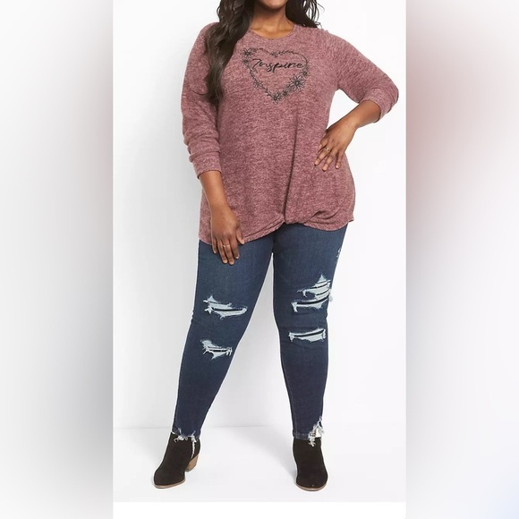 Lane Bryant Tops - Lane Bryant Twisted Front ‘Inspire ‘Top